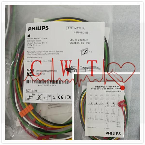 Run well Accessories PHiliph CBL 5 Leadset Grabber IEC ICU REF M1971A 989803125851 Medical Device Hospital Equipment​
