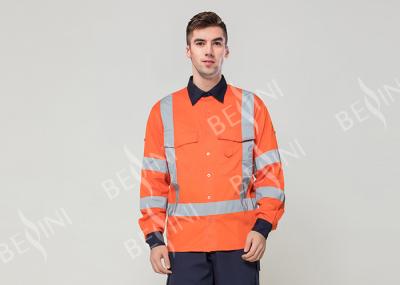 Double Stitching Safety Work Clothes High Visable Orange Jacket Bib Pants Suit