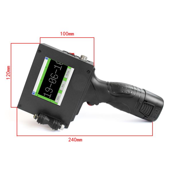 Easy Operate 12.7mm Handheld Inkjet Printer with Long Service Life and 0.89 KG Weight
