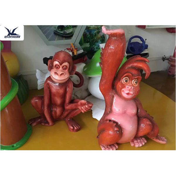 Decorative Life Size Cute Cartoon Lifelike Fiberglass Statues For Amusement Park