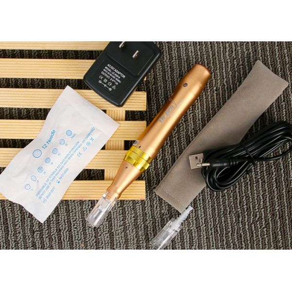 Golden Microneedle Therapy Machine Derma Stamp Skin Care Dr. Pen Needle Type 5F 5SF