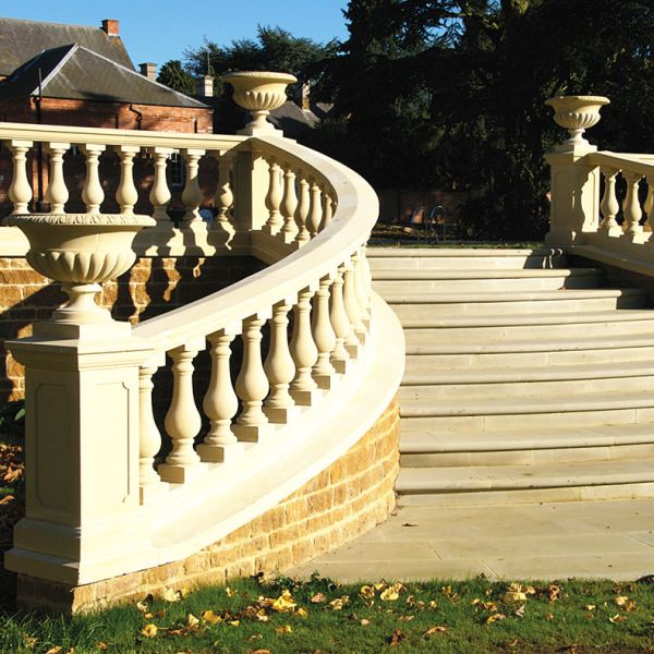 Hand Carved Natural White Stone Balcony Baluster Railing Stair Design Marble Handrail