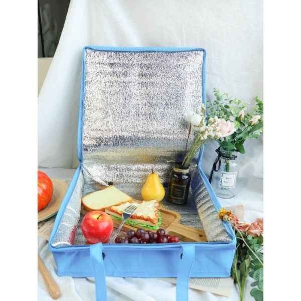 Голубые сумки Тоте цвета не сплетенные, не сплетенная молния бумажной подкладки оловянной фольги хозяйственной сумки