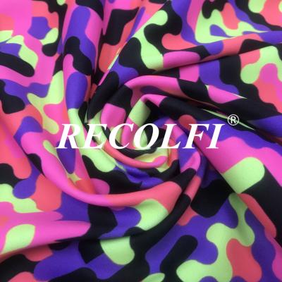 Neon Bright Fluo Colors Repreve Swimwear Fabric For Melbourne Tankini Bikini Tops