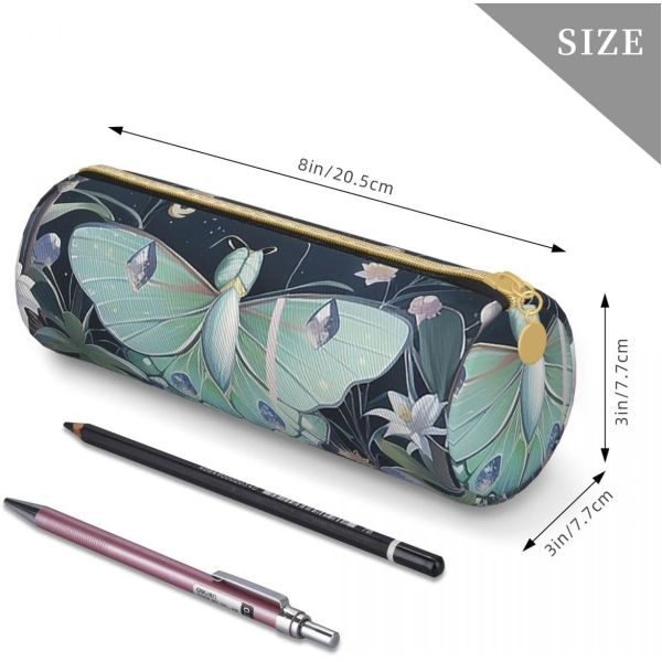 Butterfly Pencil Case for Women Pen Pouch Cylinder Small Carrying  Zipper Simple Durable Lightweight for Storage Bag
