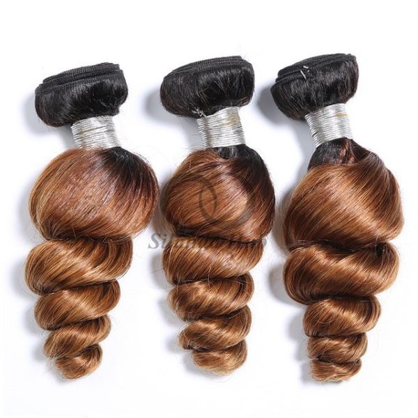 #T1B/30 Loose Wave Remy Human Hair Bundles Sew In Weave Bundles Brazilian Bundle Deals