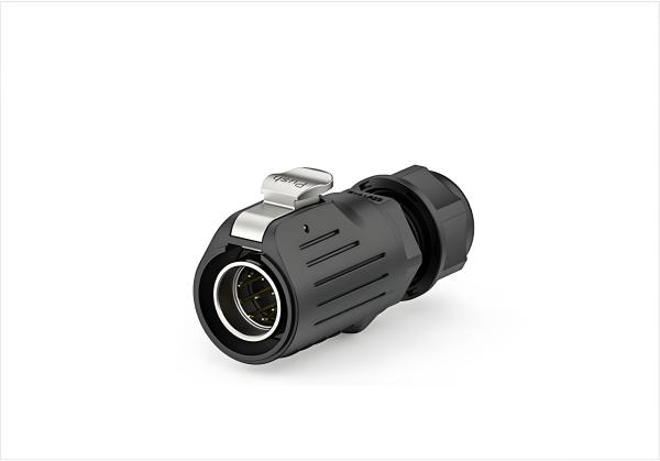 LP20 9-Pin 5A Signal Cable-to-Cable Waterproof Connector - Metal Shell, Plastic Interface, Solder Terminals