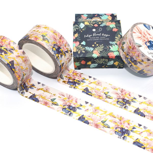 Таможня делает напечатанным Scrapbook голографические ленты Washi канцелярских принадлежностей Kawaii фольги