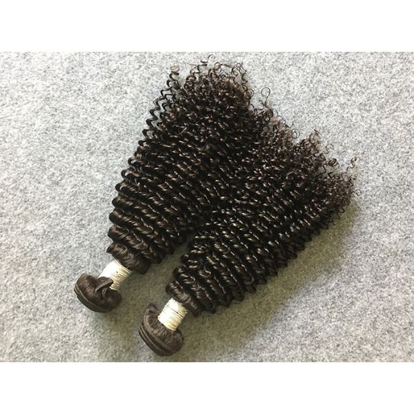 Grade 8A Virgin Peruvian Human Hair Weave / Kinky Curly Hair Extensions