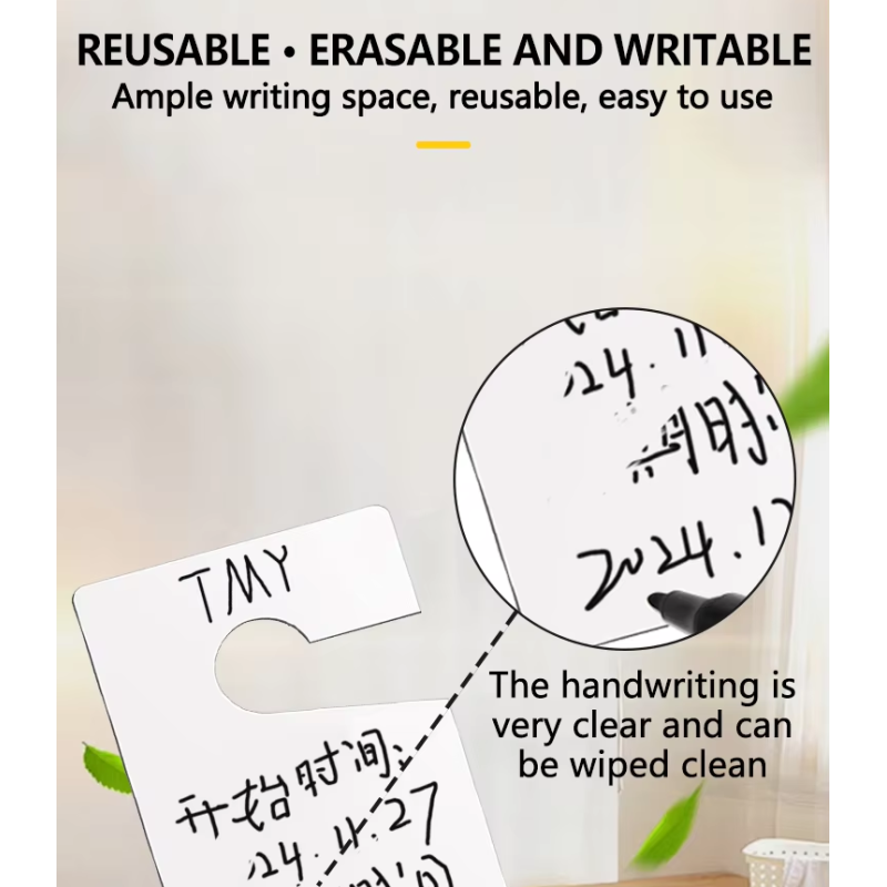 Custom PVC Blank Writable Waterproof Shipping Plastic Tags Design LOGO Residential Shopping Mall School Car Park White Reusable Temporary