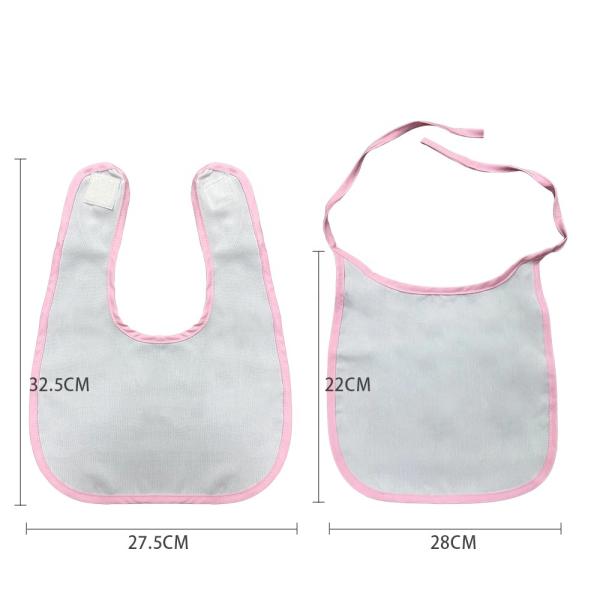 Custom Printing Logo Sublimation Baby Bib With Velcro Blanks