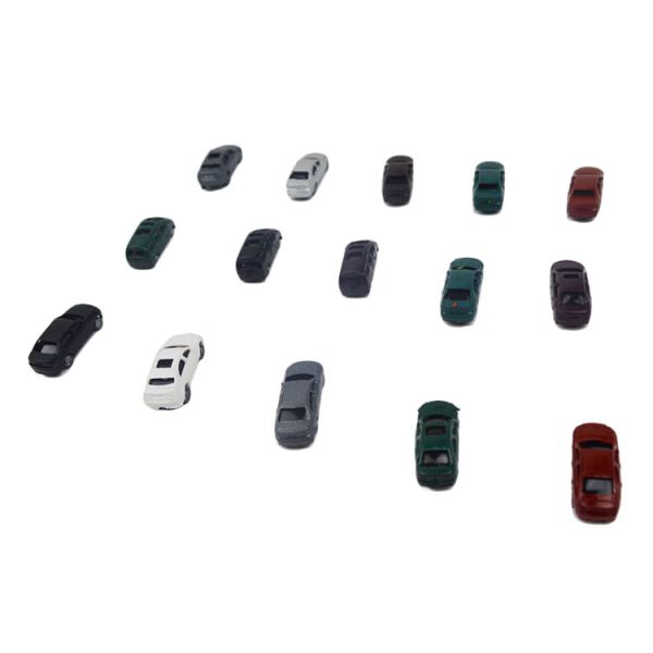 1:200 miniature plastic scale painted model car for architecture model train layout
