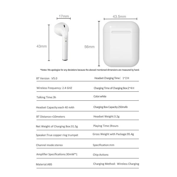 Шлемофон 2500mAh Bluetooth портативной машинки 5,0 TWS Airpods беспроводной Earbuds для смартфона