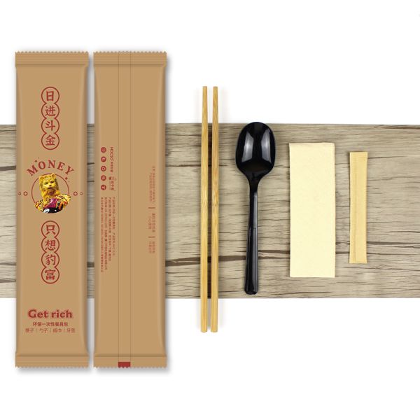 Production Spoon and Chopstick Set Customize Logo Disposable Korean Tableware Utensil