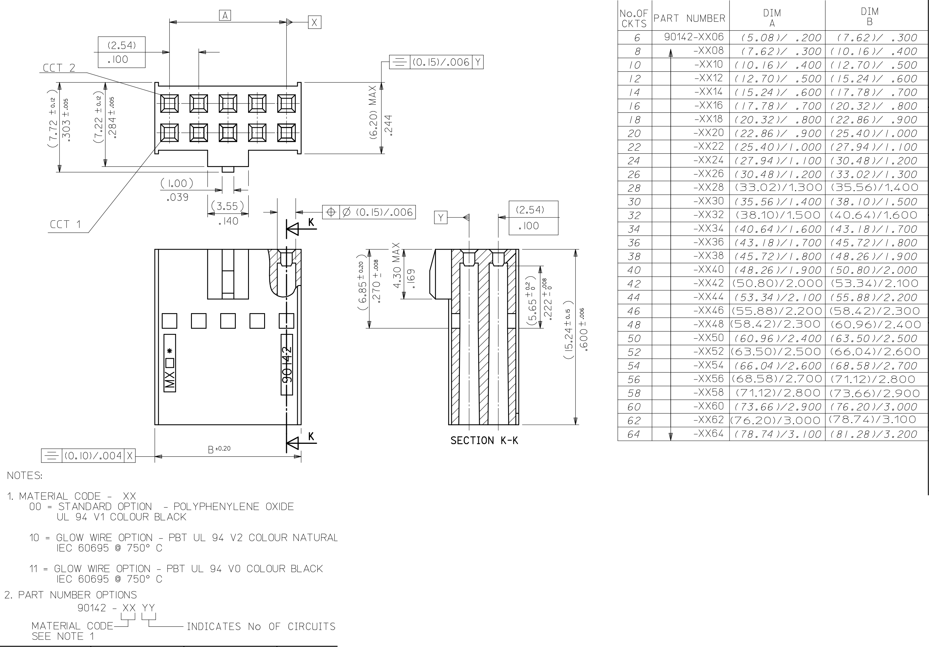 901420016 6 тангаж кабеля 2.54mm Pin Molex к кабелю RJ12 сети