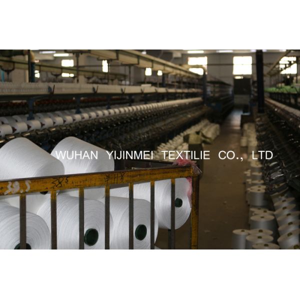 100% Ring Spun Polyester Sewing Thread Yarn 402 Nature White For Sewing / Weaving