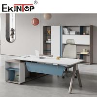 L telescópico luxuoso gerente executivo Desk da tabela do escritório da forma personalizou o tamanho