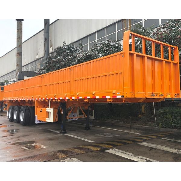 CIMC HUAJUN 50t Tri Axle Cement Transportation Fence Cargo Trailer with 12R22.5