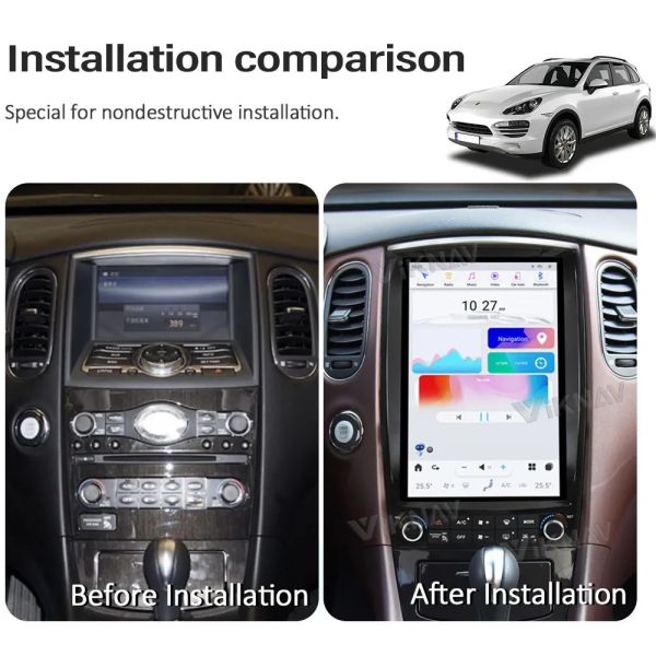 Для 2010-2017 Infinit QX50 EX25 13.6 дюймовый сенсорный экран Автомобильное радио Навигация GPS Мультимедиа DVD-плеер Беспроводная автозапись