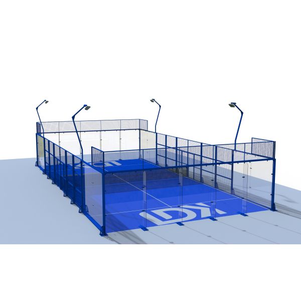 Modern Panoramic Padel Court Engineered for Pros with Advanced Glass Wall Design
