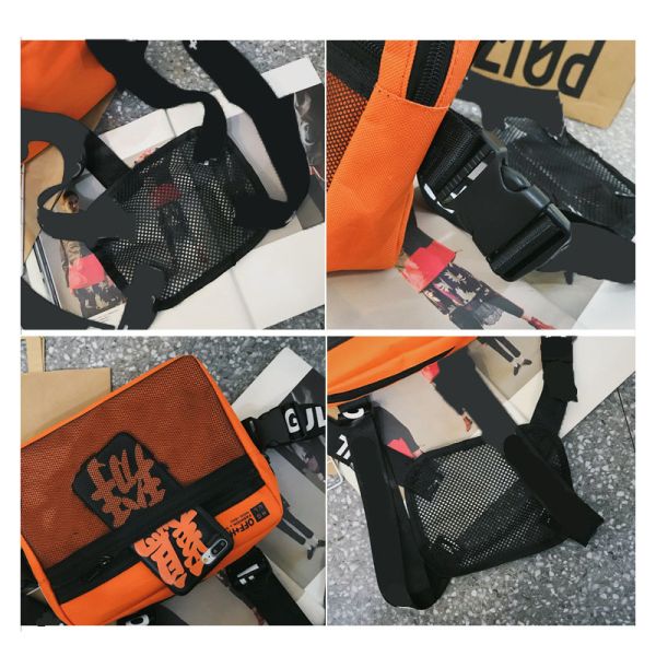 Multifunctional Vest Chest Bags Unisex Athletic Crossbody Bag Custom Material