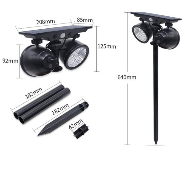Solar lamp PIR Motion Sensor Security Wall light dusk to dawn  Landscape Yard Garden lawn lighting
