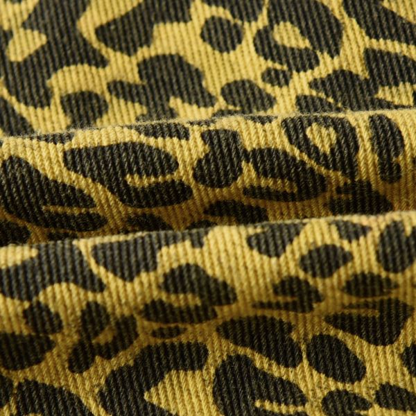 Printed 4 Way Stretch Denim Fabric Quick-Dry and with Leopard Pattern
