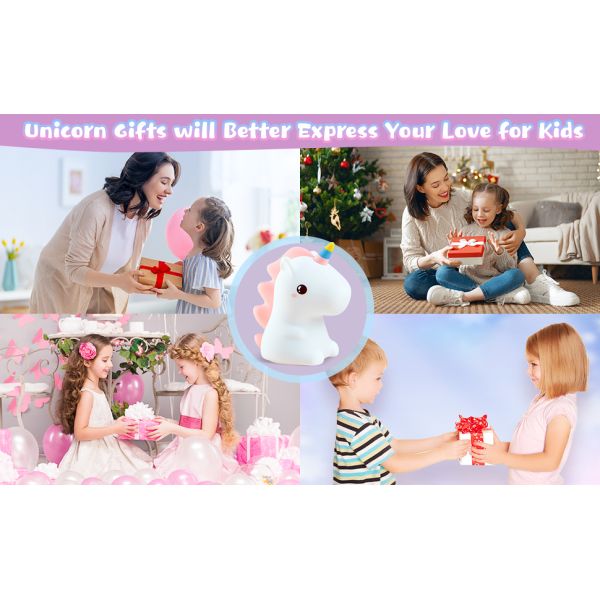 9.5cm Bedroom Night Lamp Room Decor SL 01 Unicorn Silicone Light