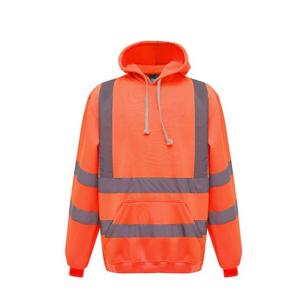 Zipper Closure Reflective Safety Hoodies Outdoor Custom Hi Vis Hoodie