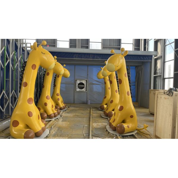 Eco-friendly Garden Decoration Life Size Fiberglass Ornament Model Outdoor Cartoon Rabbit Statue