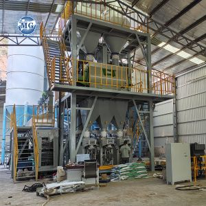 Automatic Bag Palletzing Dry Mix Mortar Mixing Plant Wall Putty Sand Cement Mixer Machine Ceramic Tile Adhesive Making Machine