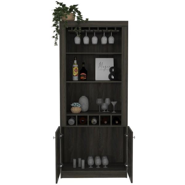 Gabinete de vino de esquina de lujo para sala de estar Bar Display de cocina Vidrio Muebles modernos