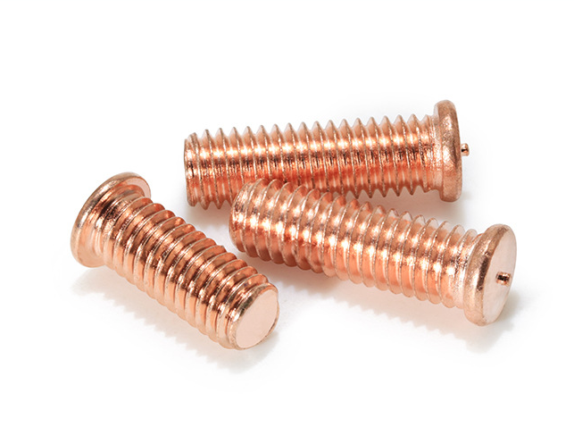 Brass Stainless Steel Copper Plated CD Flanged Fully Threaded Capacity Discharge Spot Welding Studs Screw for Industrial