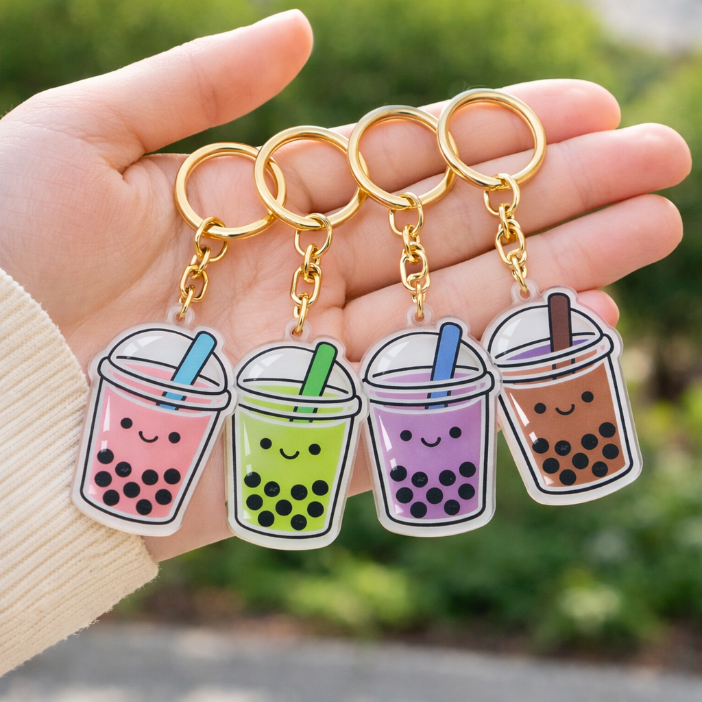 Double-sided UV Printed Keychain Custom Cute Transparent Acrylic Keychain