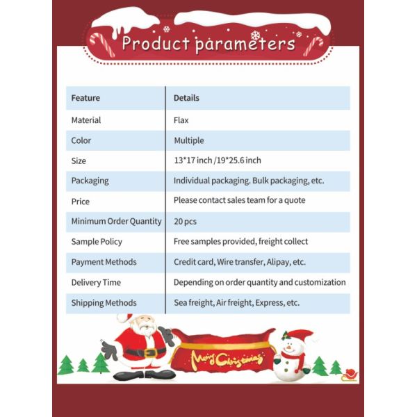Sublimation Santa Sacks 2025 Christmas Gifts, Packaging Stocking Santa Claus Bag, Canvas Christmas Drawstring Gift Bags