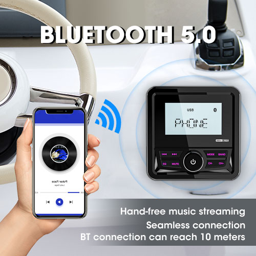 Waterproof Boat Audio Marine Stereo Digital Marine Grade Player FM AM Boat Car MP3 Player