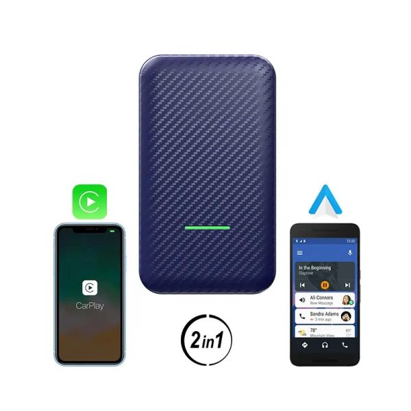 2 In 1  Wired to Wireless Adapter Carplay Android Auto CP2A Compatible With Wired CarPlay USB Plug And Play