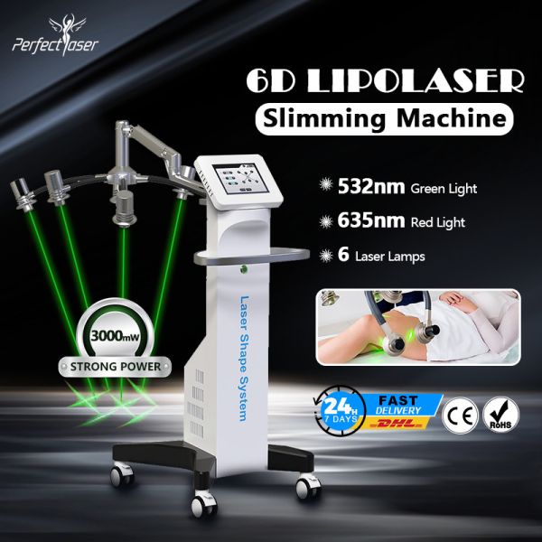 Чистый лазер 6D диод зеленый красный лазерная машина для похудения
