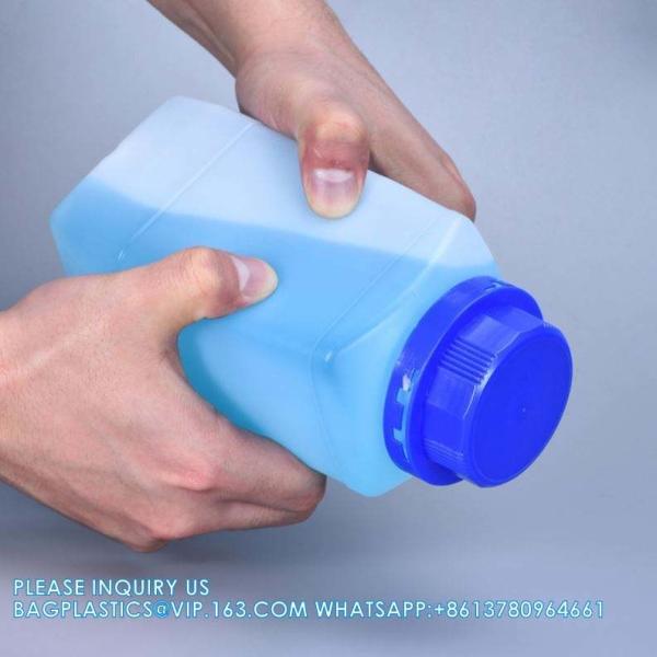 Empty 250 ML 500 ML 1000 ML Wide Mouth Reagent Plastic Square Bottle With Inner Cap