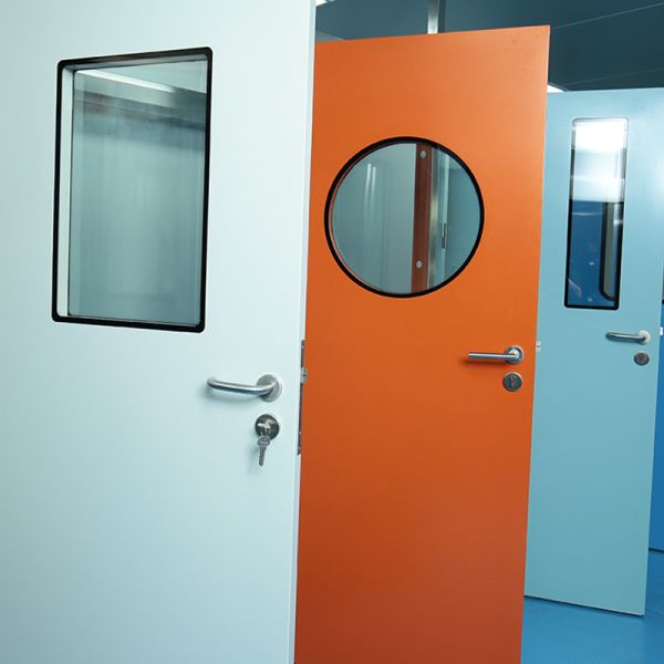 Medical Clean Room Double Door Custom Colored Wrought Iron Double Swing