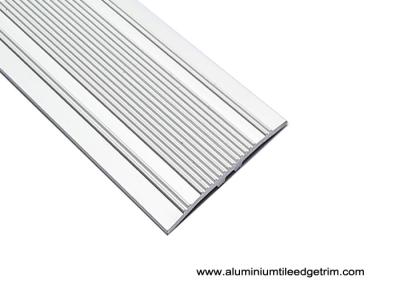 Matt Silver Aluminium Floor Trims , 38 Mm Width Floor Tile Edging