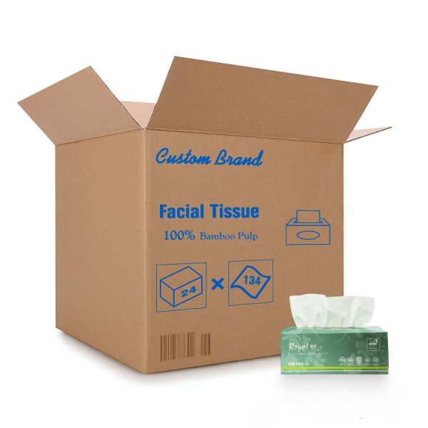Chinese Manufacturers Custom 2ply 3ply White Bamboo Box Tissue Paper Facial Tissue