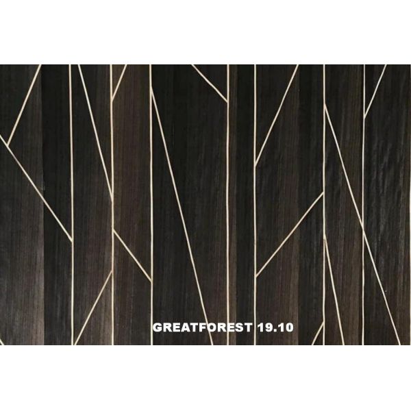 Artistic Parquet Wood Veneer Geometric Aesthetic Feeling Popular Geometric Figures 0.50mm Thickness For Wooden Door