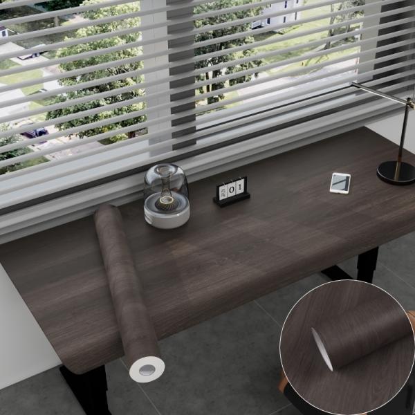 Moisture-Proof Wood Grain Wallpaper Self-Adhesive PVC Roll