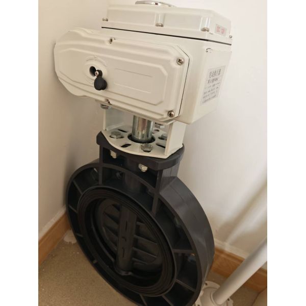 Heavy Duty 4G Intelligent Solar Butterfly Valve, PVC UPVC Smart Water Control Valve