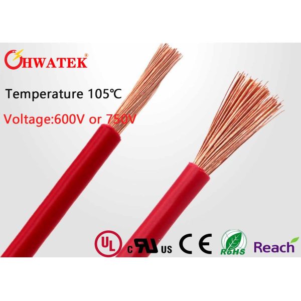 1 PVC ядра 750V UL1015 изолировал одиночный провод проводника