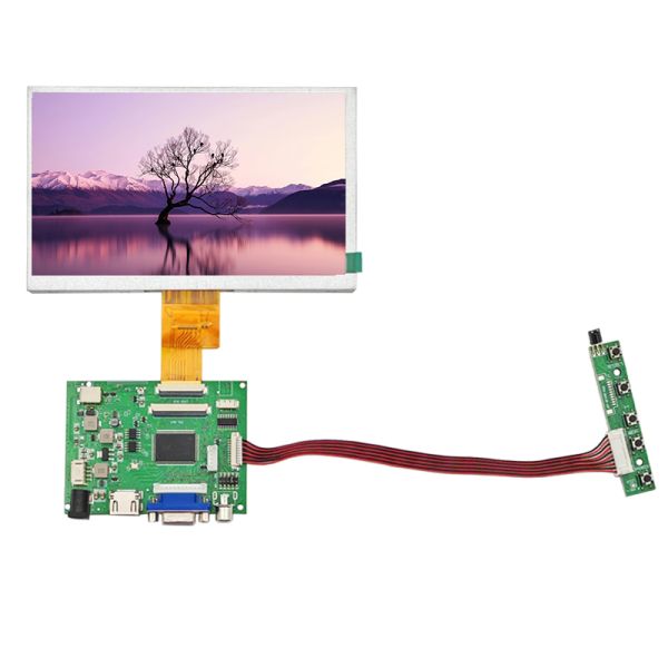 7 inch 1024x600 Full HD HDMI LCD Display 1000nits TN LCD Module Wide Temperature LVDS FPC 40pin Connector