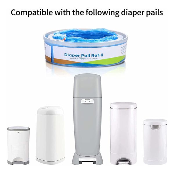 Waterproof Disposable Nappy Sacks , Odm 20mic Nappy Bag Refill