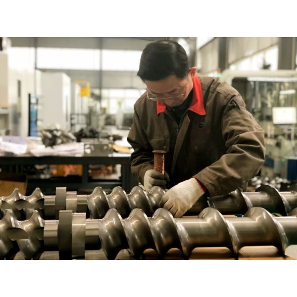 Twin JSW TEX 65 Extruder Machine Screw Elements For PP PE PA PVC Glass Fiber and Nylon