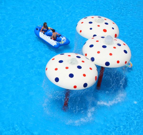 Small Mushroom Fountains Fiberglass For Kids Amusement Machine